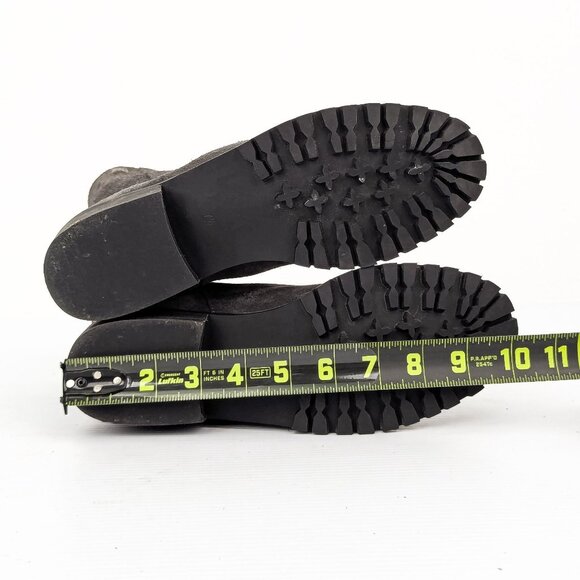 Splendid Women Distress Grey Suede Fleece lined Slip on Boots sz 7.5 - Picture 5 of 8